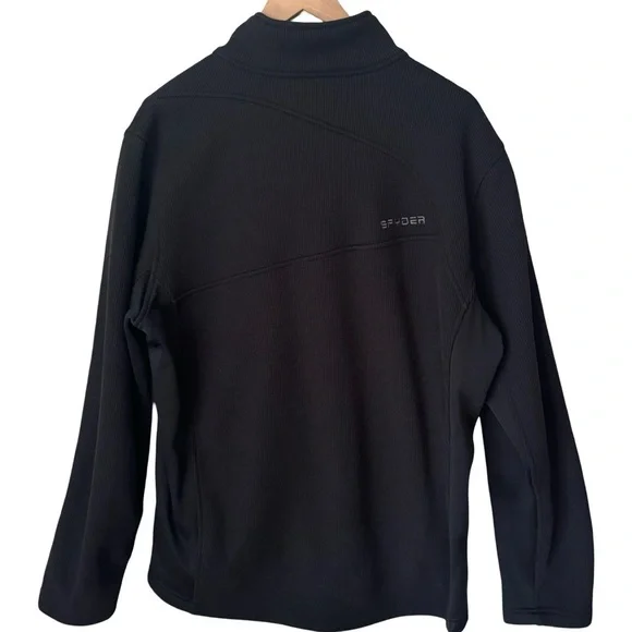 SPYDER Bandit Half Zip Fleece Sweater Jacket Black Pullover Outdoor Activewear - Picture 9 of 13